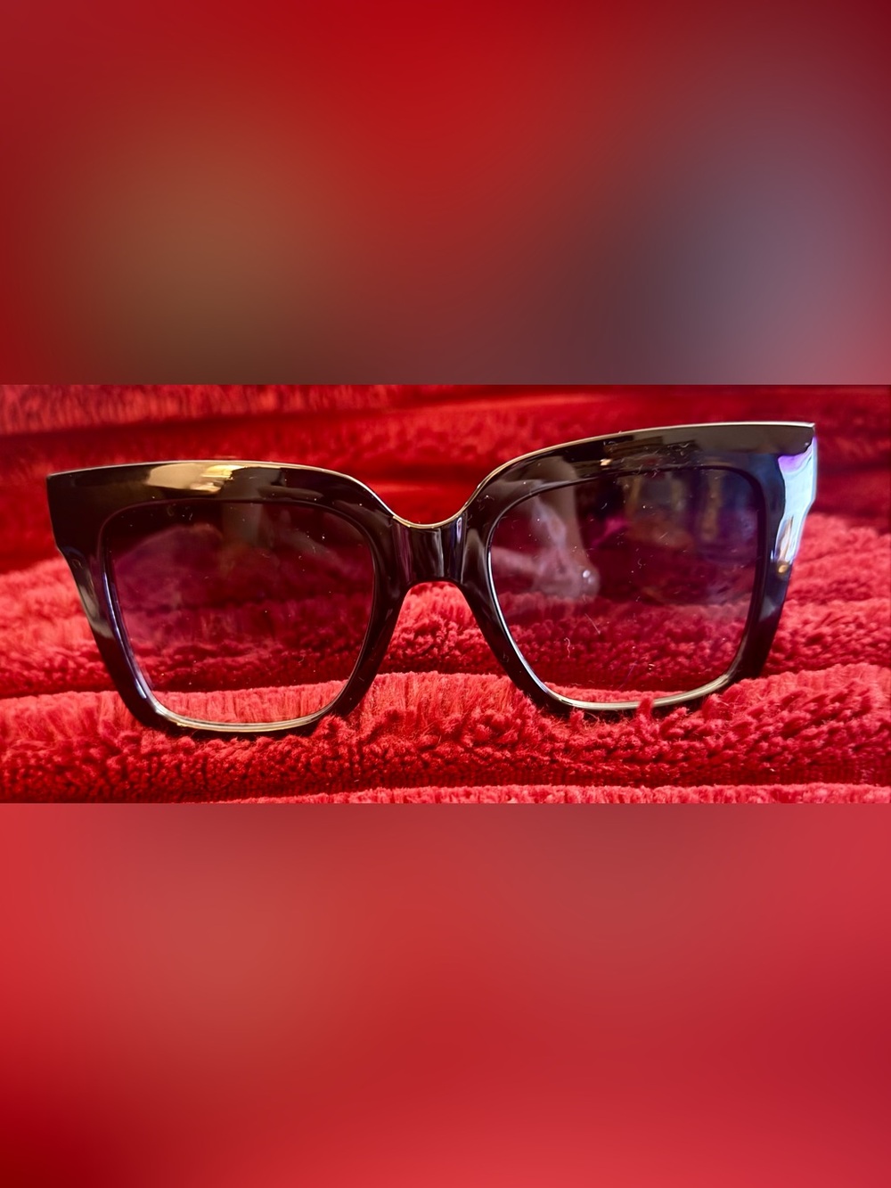 🕶️ Quay Australia Icy Black Oversized Cat-Eye Sunglasses